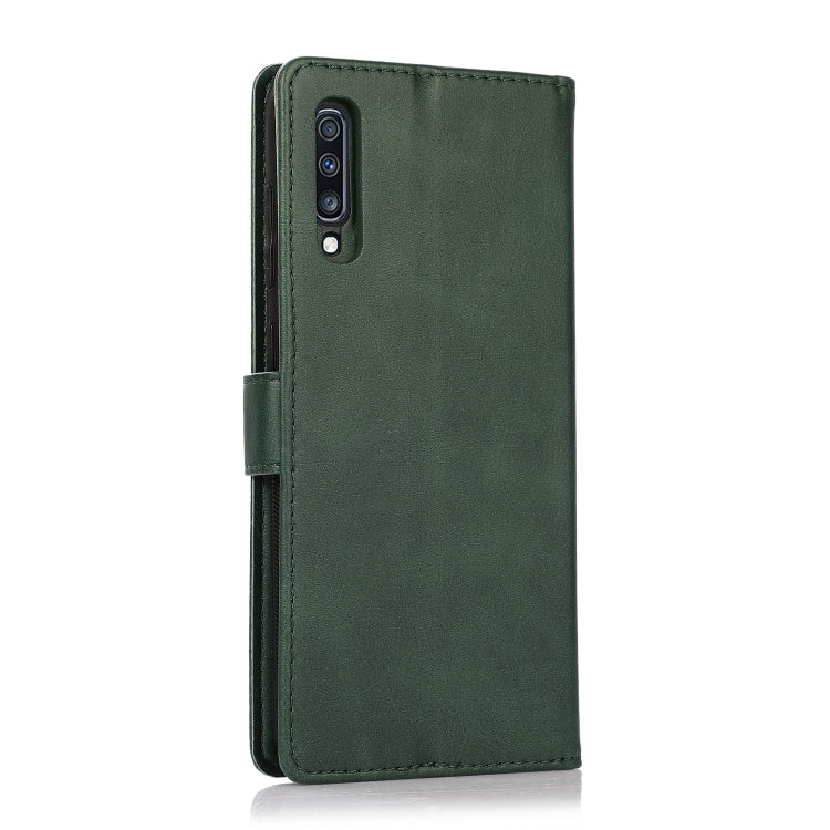 For Samsung Galaxy A70 Calf Texture 2 in 1 Detachable Magnetic Back Cover Horizontal Flip Leather Case with Holder & Card Slots & Wallet & Photo Frame(Green) by buy2fix