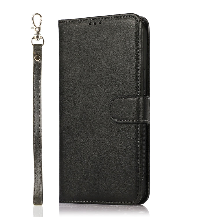 For Samsung Galaxy A71 Calf Texture 2 in 1 Detachable Magnetic Back Cover Horizontal Flip Leather Case with Holder & Card Slots & Wallet & Photo Frame(Black) - Galaxy Phone Cases by buy2fix | Online Shopping UK | buy2fix
