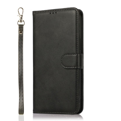 For Samsung Galaxy A71 Calf Texture 2 in 1 Detachable Magnetic Back Cover Horizontal Flip Leather Case with Holder & Card Slots & Wallet & Photo Frame(Black) - Galaxy Phone Cases by buy2fix | Online Shopping UK | buy2fix