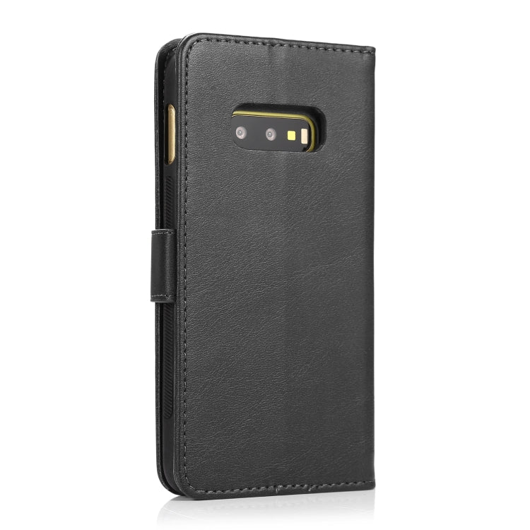 For Samsung Galaxy S10e Calf Texture 2 in 1 Detachable Magnetic Back Cover Horizontal Flip Leather Case with Holder & Card Slots & Wallet & Photo Frame(Black) by buy2fix