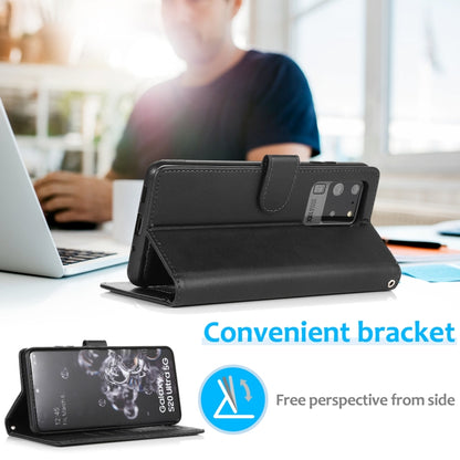 For Samsung Galaxy S20 Ultra Calf Texture 2 in 1 Detachable Magnetic Back Cover Horizontal Flip Leather Case with Holder & Card Slots & Wallet & Photo Frame(Black) by buy2fix