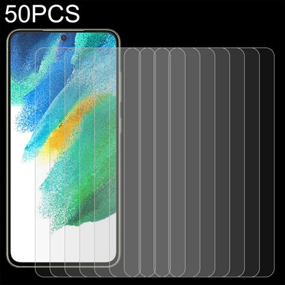 For Samsung Galaxy S21 FE 5G 50 PCS 0.26mm 9H 2.5D Tempered Glass Film, Fingerprint Unlocking Is Not Supported - Galaxy Tempered Glass by buy2fix | Online Shopping UK | buy2fix