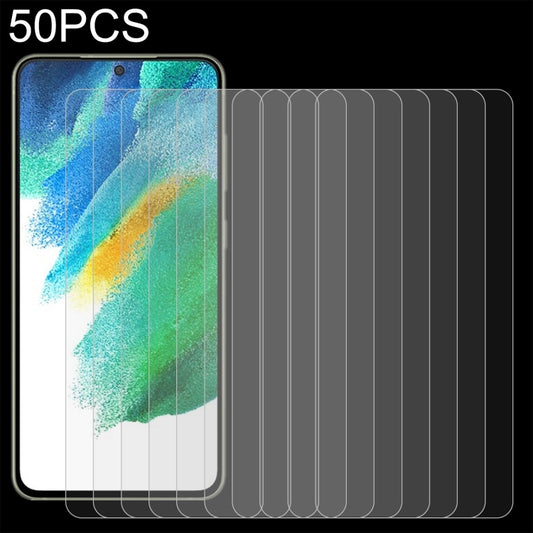 For Samsung Galaxy S21 FE 5G 50 PCS 0.26mm 9H 2.5D Tempered Glass Film, Fingerprint Unlocking Is Not Supported - Galaxy Tempered Glass by buy2fix | Online Shopping UK | buy2fix