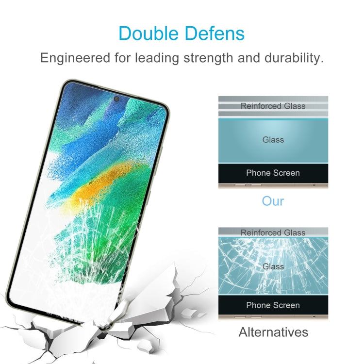 For Samsung Galaxy S21 FE 5G 50 PCS 0.26mm 9H 2.5D Tempered Glass Film, Fingerprint Unlocking Is Not Supported - Galaxy Tempered Glass by buy2fix | Online Shopping UK | buy2fix