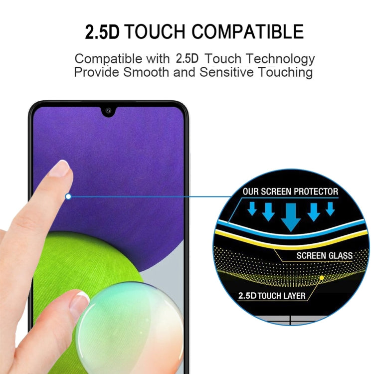 For Samsung Galaxy A22 4G 25 PCS Full Glue Full Screen Tempered Glass Film - Galaxy Tempered Glass by buy2fix | Online Shopping UK | buy2fix