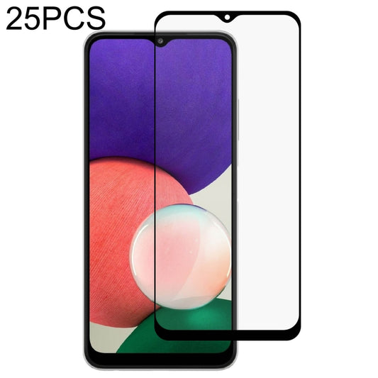 For Samsung Galaxy A22 5G 25 PCS Full Glue Full Screen Tempered Glass Film - Galaxy Tempered Glass by buy2fix | Online Shopping UK | buy2fix