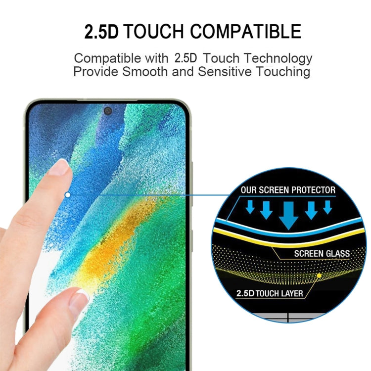 For Samsung Galaxy S21 FE 5G 25 PCS Full Glue Full Screen Tempered Glass Film - Galaxy Tempered Glass by buy2fix | Online Shopping UK | buy2fix