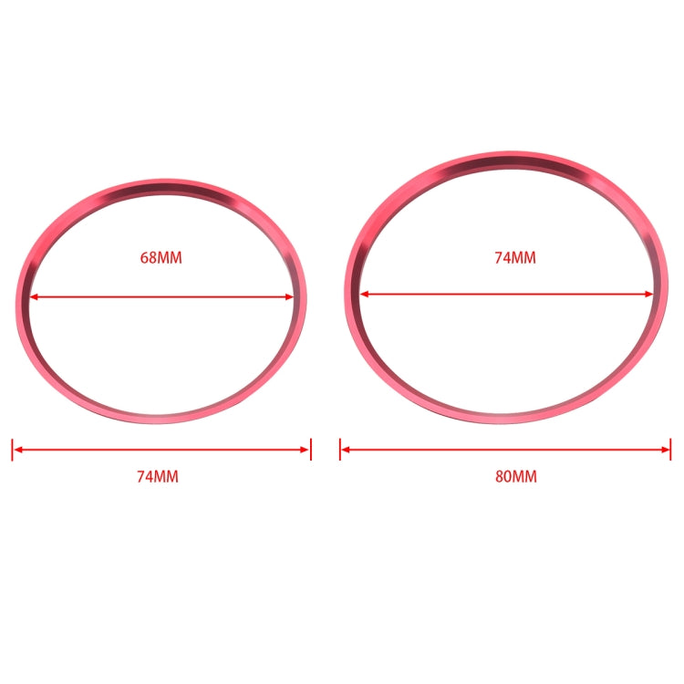 A5819-01 5 PCS Car Red Air Conditioner Air Outlet Decorative Ring for Mercedes-Benz by buy2fix