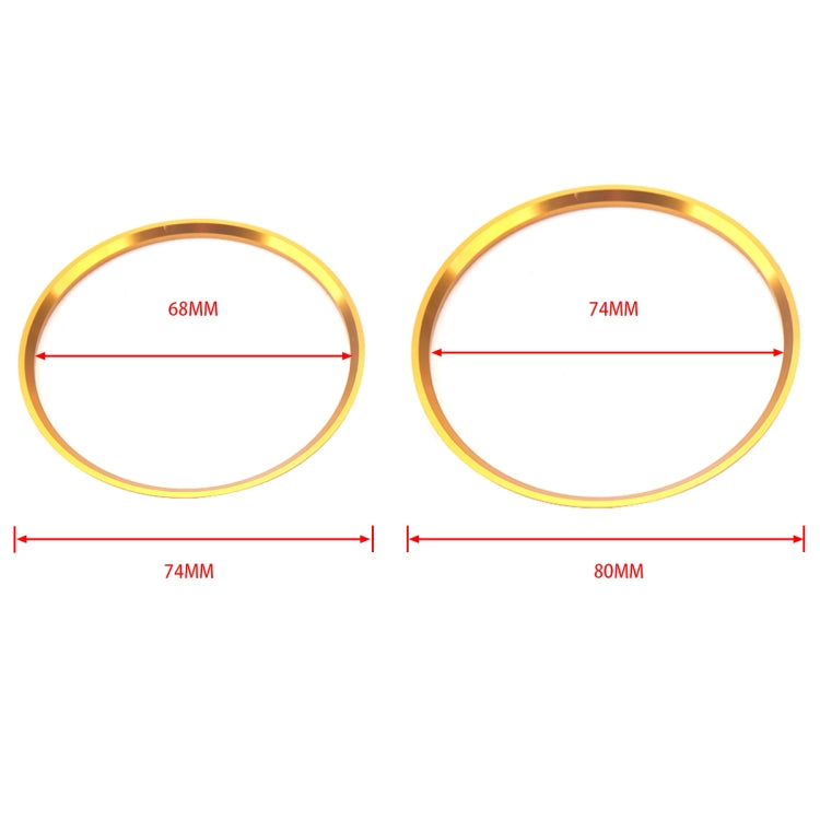A5819-02 5 PCS Car Gold Air Conditioner Air Outlet Decorative Ring for Mercedes-Benz by buy2fix