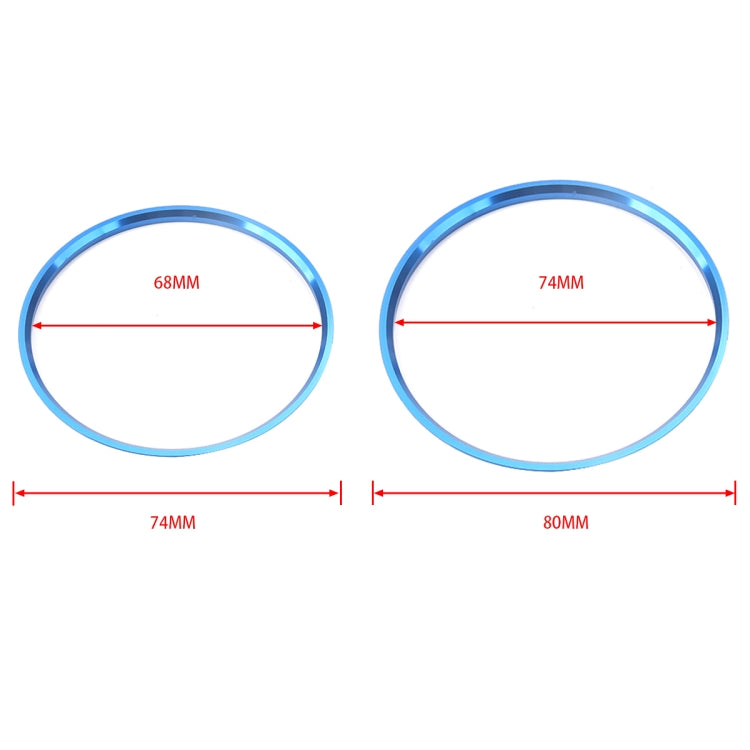 A5819-03 5 PCS Car Blue Air Conditioner Air Outlet Decorative Ring for Mercedes-Benz by buy2fix