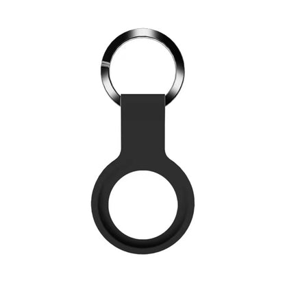 Mutural Liquid Silicone Protective Case with Key Ring for AirTag(Black) - Other by Mutural | Online Shopping UK | buy2fix