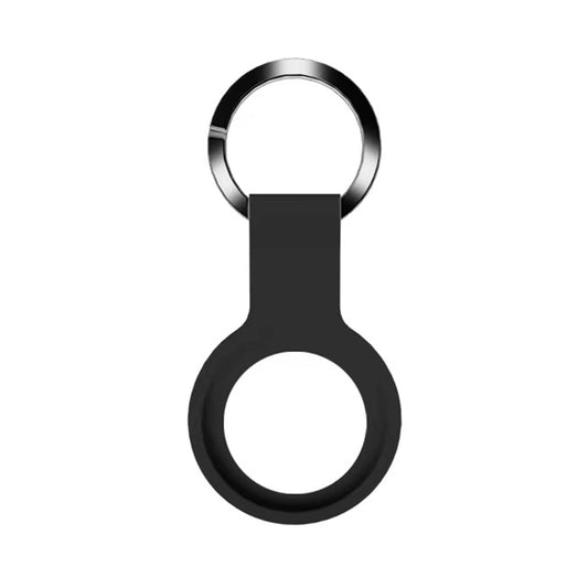 Mutural Liquid Silicone Protective Case with Key Ring for AirTag(Black) - Other by Mutural | Online Shopping UK | buy2fix