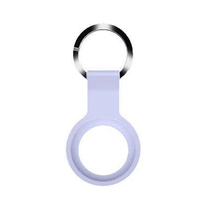 Mutural Liquid Silicone Protective Case with Key Ring for AirTag(Lavender) - Other by Mutural | Online Shopping UK | buy2fix