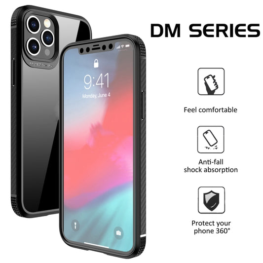 For iPhone 12 / 12 Pro iPAKY MG Series Carbon Fiber Texture Shockproof TPU+ Transparent PC Case(Black) - iPhone 12 / 12 Pro Cases by iPAKY | Online Shopping UK | buy2fix