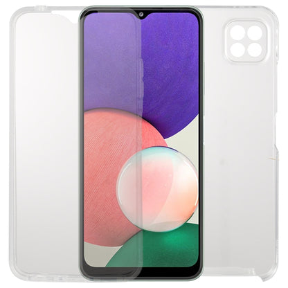 For Samsung Galaxy A22 5G PC+TPU Ultra-thin Double-sided Full Coverage Transparent Soft Case by buy2fix