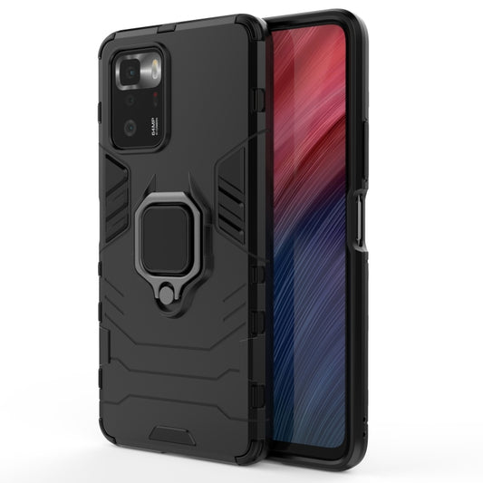 For Xiaomi Redmi Note 10 Pro 5G Shockproof PC + TPU Protective Case with Magnetic Ring Holder(Black) - Xiaomi Cases by buy2fix | Online Shopping UK | buy2fix