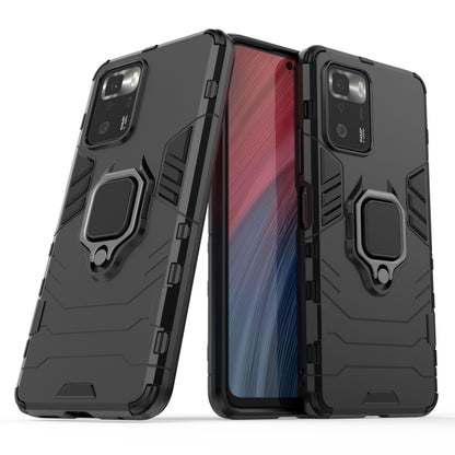 For Xiaomi Redmi Note 10 Pro 5G Shockproof PC + TPU Protective Case with Magnetic Ring Holder(Black) - Xiaomi Cases by buy2fix | Online Shopping UK | buy2fix