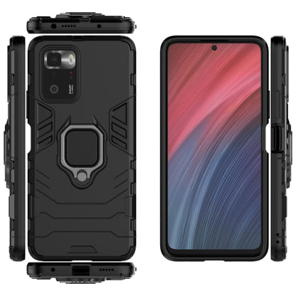 For Xiaomi Redmi Note 10 Pro 5G Shockproof PC + TPU Protective Case with Magnetic Ring Holder(Black) - Xiaomi Cases by buy2fix | Online Shopping UK | buy2fix