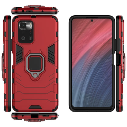 For Xiaomi Redmi Note 10 Pro 5G Shockproof PC + TPU Protective Case with Magnetic Ring Holder(Red) - Xiaomi Cases by buy2fix | Online Shopping UK | buy2fix