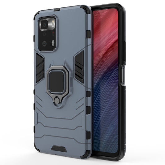 For Xiaomi Redmi Note 10 Pro 5G Shockproof PC + TPU Protective Case with Magnetic Ring Holder(Navy Blue) - Xiaomi Cases by buy2fix | Online Shopping UK | buy2fix