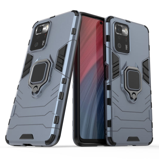 For Xiaomi Redmi Note 10 Pro 5G Shockproof PC + TPU Protective Case with Magnetic Ring Holder(Navy Blue) - Xiaomi Cases by buy2fix | Online Shopping UK | buy2fix