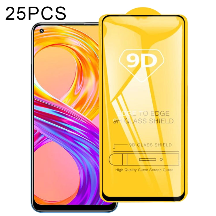 For OPPO Realme 8 / 8 Pro / 9 / 9 Pro+ 25 PCS 9D Full Glue Full Screen Tempered Glass Film - Realme Tempered Glass by buy2fix | Online Shopping UK | buy2fix