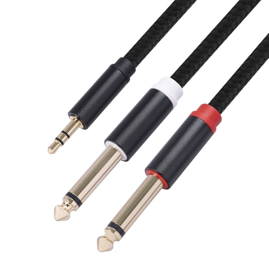 3683 3.5mm Male to Dual 6.35mm Male Audio Cable, Cable Length:1m(Black) - Aux Cable by buy2fix | Online Shopping UK | buy2fix