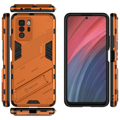 For Xiaomi Redmi Note 10 Pro 5G Punk Armor 2 in 1 PC + TPU Shockproof Case with Invisible Holder(Orange) - Xiaomi Cases by buy2fix | Online Shopping UK | buy2fix