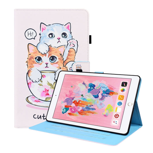Animal Pattern Horizontal Flip Leather Case with Holder & Card Slots & Photo Frame & Sleep / Wake-up Function For iPad 9.7 2018 / 2017(Cat Brothers) - iPad 9.7 (2018) & (2017) Cases by buy2fix | Online Shopping UK | buy2fix