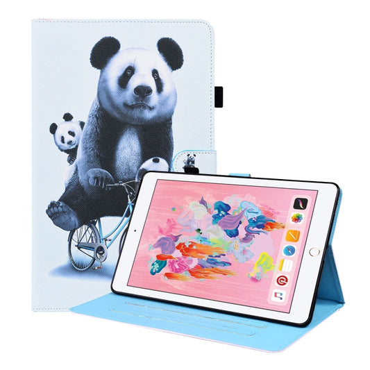 Animal Pattern Horizontal Flip Leather Case with Holder & Card Slots & Photo Frame & Sleep / Wake-up Function For iPad 9.7 2018 / 2017(Cycling Panda) - iPad 9.7 (2018) & (2017) Cases by buy2fix | Online Shopping UK | buy2fix