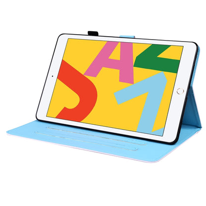 For iPad 10.2 2021 / 2020 / 2019 Animal Pattern Horizontal Flip Leather Case with Holder & Card Slots & Photo Frame & Sleep / Wake-up Function(Cycling Panda) by buy2fix