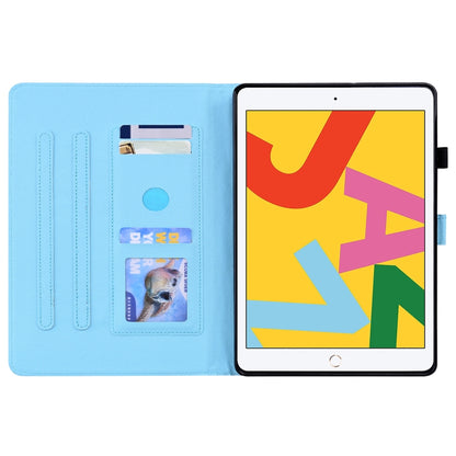 For iPad 10.2 2021 / 2020 / 2019 Animal Pattern Horizontal Flip Leather Case with Holder & Card Slots & Photo Frame & Sleep / Wake-up Function(Cycling Panda) by buy2fix