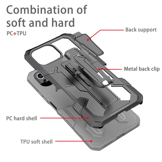For Xiaomi Mi 11 Lite Armor Warrior Shockproof PC + TPU Protective Case(Grey) - Xiaomi Cases by buy2fix | Online Shopping UK | buy2fix