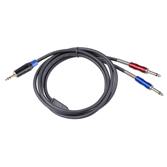 TC195BULS01-18 3.5mm Male to Dual 6.35mm Mono Male Audio Cable, Length:1.8m - Microphone Audio Cable & Connector by buy2fix | Online Shopping UK | buy2fix