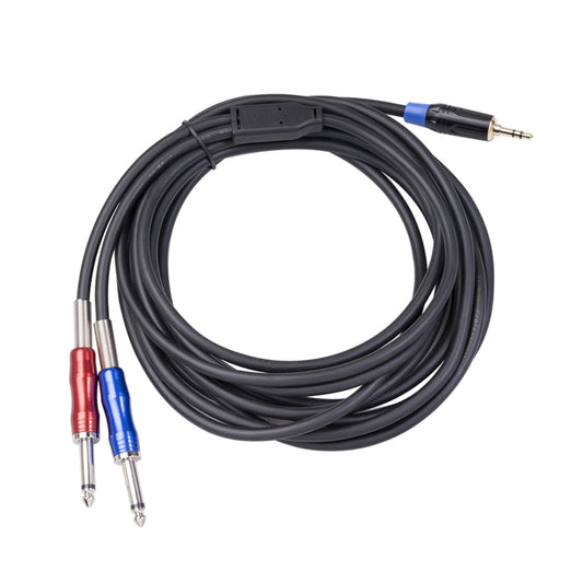 TC195BULS01-50 3.5mm Male to Dual 6.35mm Mono Male Audio Cable, Length:5m - Microphone Audio Cable & Connector by buy2fix | Online Shopping UK | buy2fix