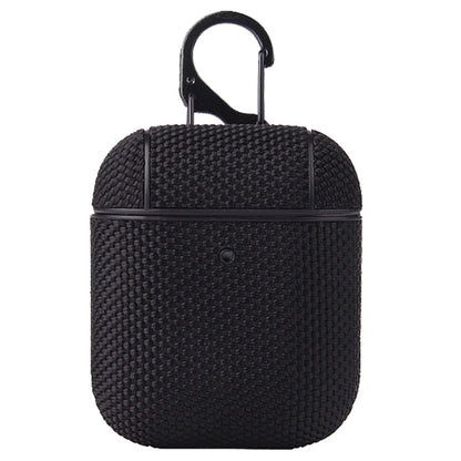 Business Cloth Earphone Protective Case with Hook For AirPods 1 / 2(Black) - For AirPods 1/2 by buy2fix | Online Shopping UK | buy2fix