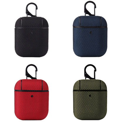 Business Cloth Earphone Protective Case with Hook For AirPods 1 / 2(Green) - For AirPods 1/2 by buy2fix | Online Shopping UK | buy2fix