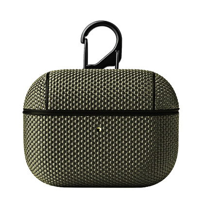 Business Cloth Earphone Protective Case with Hook For AirPods Pro(Green) - For AirPods Pro by buy2fix | Online Shopping UK | buy2fix