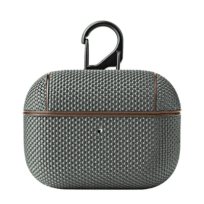 Business Cloth Earphone Protective Case with Hook For AirPods Pro(Grey) - For AirPods Pro by buy2fix | Online Shopping UK | buy2fix