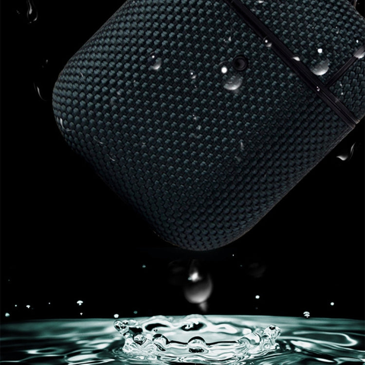 Business Cloth Earphone Protective Case with Hook For AirPods Pro(Black) - For AirPods Pro by buy2fix | Online Shopping UK | buy2fix