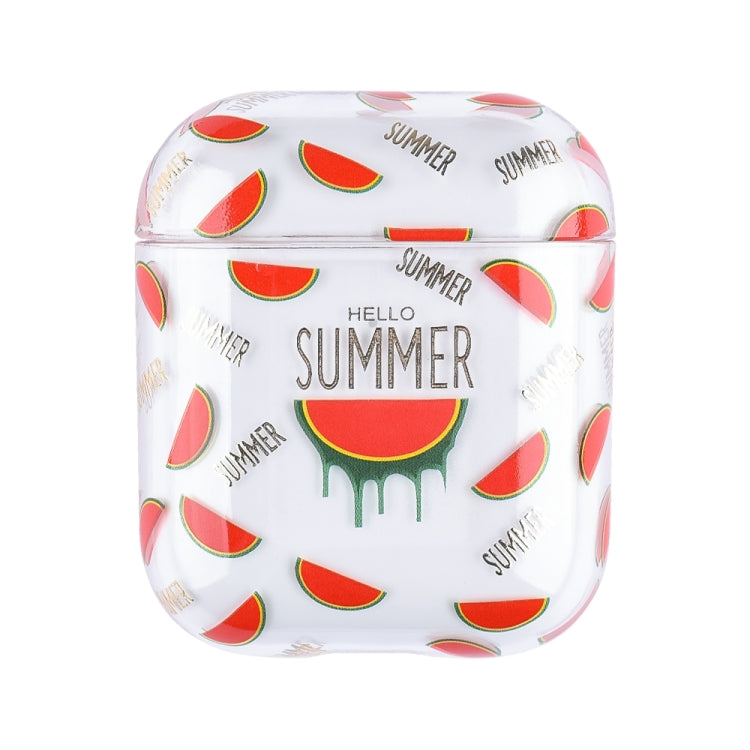 Bronzing Fruit Pattern PC Earphone Hard Protective Case For AirPods 1 / 2(F03) - For AirPods 1/2 by buy2fix | Online Shopping UK | buy2fix