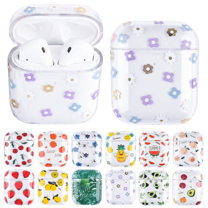 Bronzing Fruit Pattern PC Earphone Hard Protective Case For AirPods 1 / 2(F12) - For AirPods 1/2 by buy2fix | Online Shopping UK | buy2fix