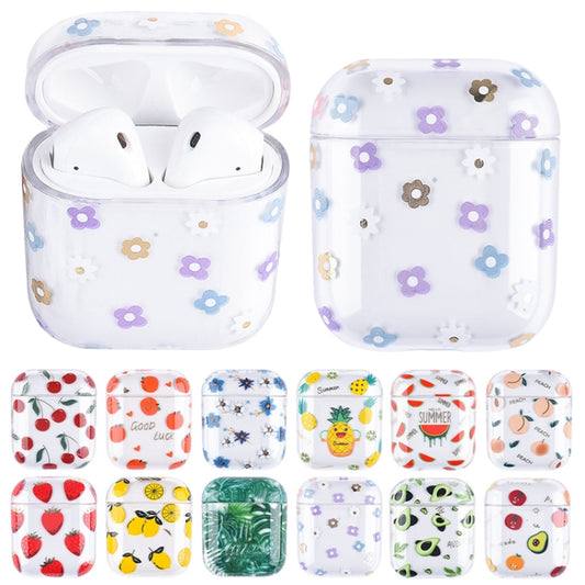 Bronzing Fruit Pattern PC Earphone Hard Protective Case For AirPods 1 / 2(F12) - For AirPods 1/2 by buy2fix | Online Shopping UK | buy2fix
