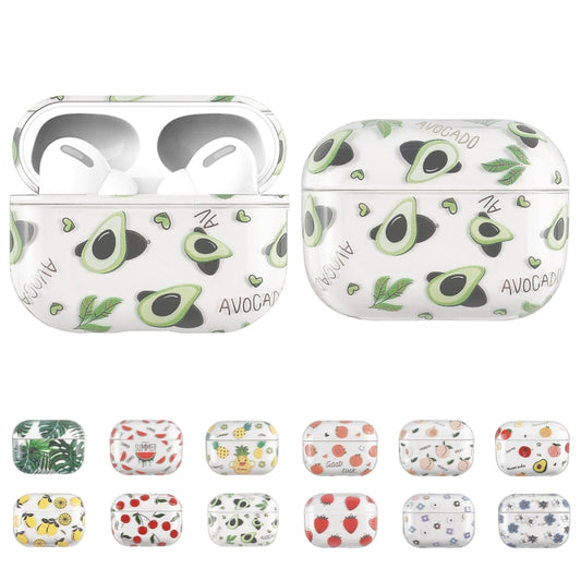Bronzing Fruit Pattern PC Earphone Hard Protective Case For AirPods Pro(F09) - For AirPods Pro by buy2fix | Online Shopping UK | buy2fix