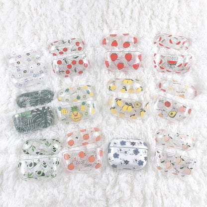 Bronzing Fruit Pattern PC Earphone Hard Protective Case For AirPods Pro(F09) - For AirPods Pro by buy2fix | Online Shopping UK | buy2fix