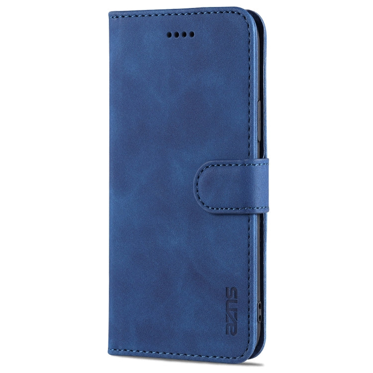 For iPhone 11 Pro AZNS Skin Feel Calf Texture Horizontal Flip Leather Casewith Card Slots & Holder & Wallet (Blue) - iPhone 11 Pro Cases by AZNS | Online Shopping UK | buy2fix