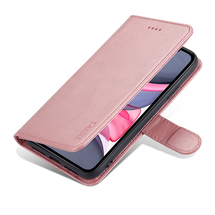 For iPhone 11 AZNS Skin Feel Calf Texture Horizontal Flip Leather Case with Card Slots & Holder & Wallet (Rose Gold) - iPhone 11 Cases by AZNS | Online Shopping UK | buy2fix
