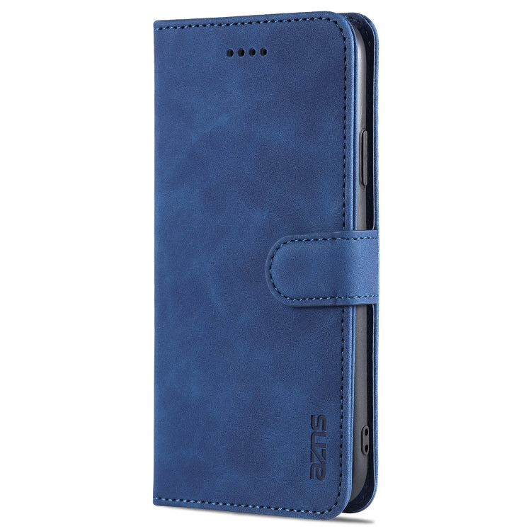 For iPhone 11 AZNS Skin Feel Calf Texture Horizontal Flip Leather Case with Card Slots & Holder & Wallet (Blue) - iPhone 11 Cases by AZNS | Online Shopping UK | buy2fix