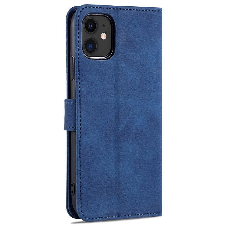 For iPhone 11 AZNS Skin Feel Calf Texture Horizontal Flip Leather Case with Card Slots & Holder & Wallet (Blue) - iPhone 11 Cases by AZNS | Online Shopping UK | buy2fix