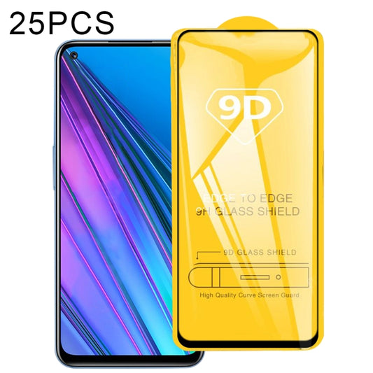 For OPPO Realme Narzo 30 5G / Realme 9 5G 25 PCS 9D Full Glue Full Screen Tempered Glass Film - Realme Tempered Glass by buy2fix | Online Shopping UK | buy2fix